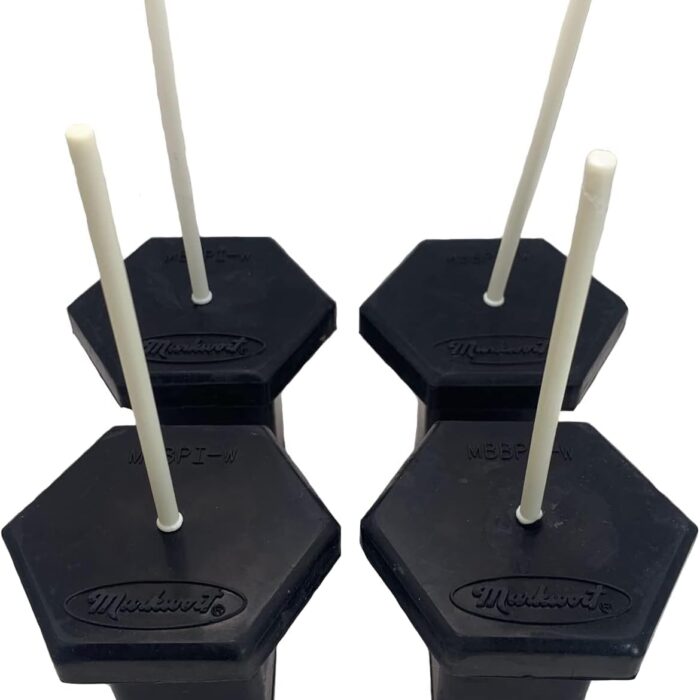 Markwort Black Base Plug w/White Indicator - 4 Pack