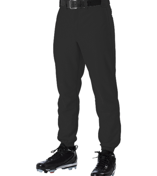 Alleson Youth Fastpitch Pants w/ Belt Loops - Black